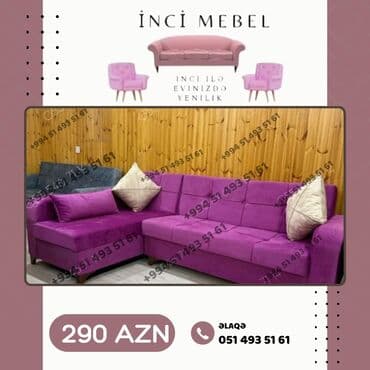 Divanlar: Künc divan, Yeni, Açılan, Bazalı, Parça, Şəhərdaxili pulsuz çatdırılma