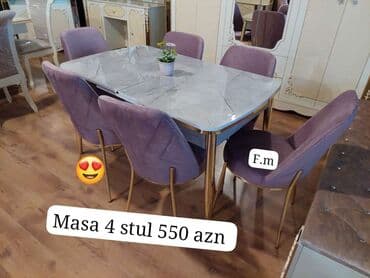 7 ci mikrorayon satilan heyet evleri: Yeni, Dördbucaq masa, 4 stul — 1