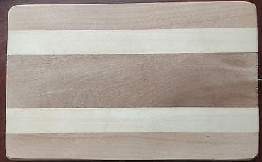 Дом и сад: Meyvə-tərəvəz doğrama taxtası - Material: bərk ağacdan zolaqlı dizayn — 1