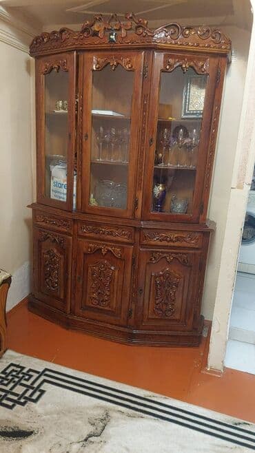 горка для посуды: Распашной, 4 двери Угловой шкаф, Буфет — 1