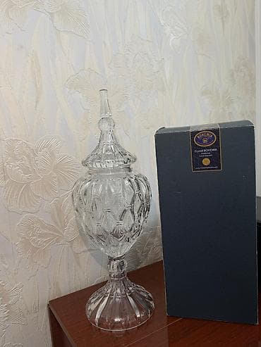 konfet qabi: Crystal BOHEMIA şirniyyat qabı (qapaqlı, ayaqlı) - Brend: Crystal — 3