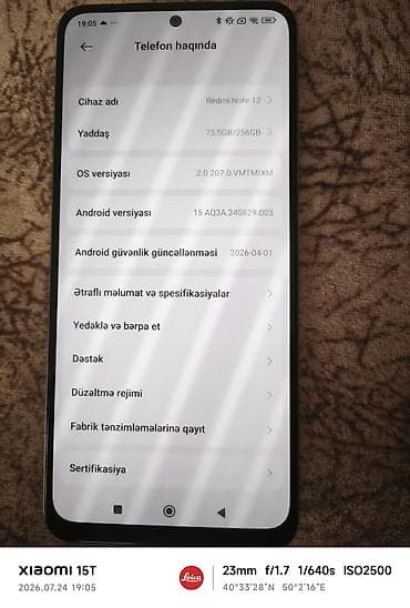 replika telefonlar: Redmi Note 12, 256 GB, rəng - Mavi, İki sim kartlı — 4