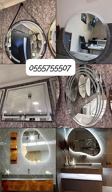 ev saati: Güzgü Divar üçün, Oval, Dekorativ, Arxa işıqlı — 6