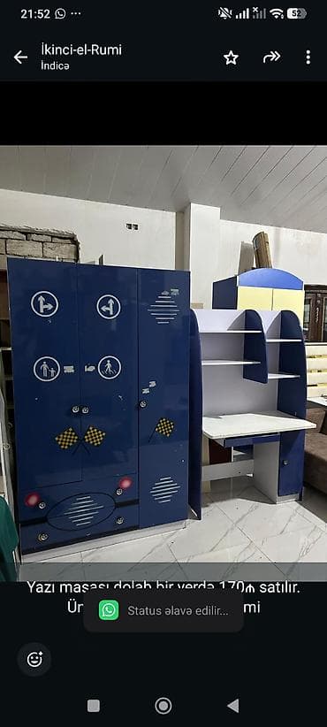 письменный стол баку: Yazı masası dolab bir yerdə 170₼ satılır. Ünvan Binə kod0_343&Rumi — 1