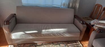 Ford: Qonaq otağı dəsti – divan + 2 kreslo - Rəng: açıq bej (yumşaq — 3