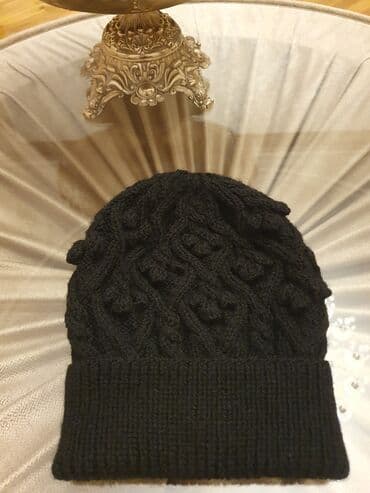 qadınlar üçün qulaqlı papaqlar: Qara toxunma papaq - Rəng: tam qara - Model: klassik beanie tipli — 3