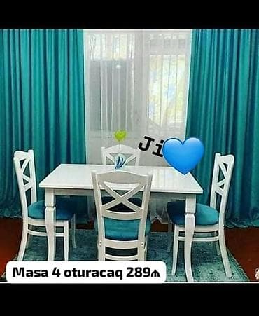 Mebel: Qonaq otağı üçün, Yeni, 4 stul — 1