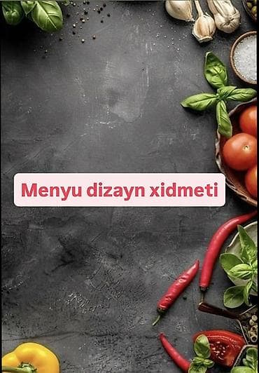 kafe stolari: Menyu dizayn xidməti - Restoran, kafe, bar, çay evi və çörəkxanalar — 1