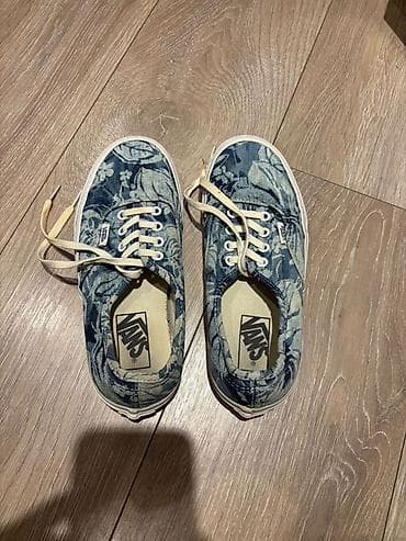 Vans Denim naxışlı keda. Vans-ın gül dizaynlı cins material — 1