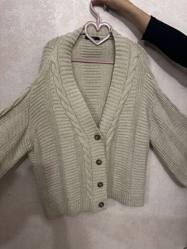 zovqlu qadin geyimleri instagram: Qadın trikotaj kardiqan - Rəng: açıq bej - Model: qısa kəsimli, geniş — 1