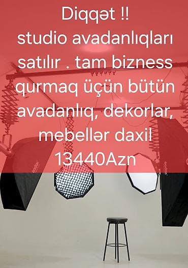 Studiya üçün tam paket foto/video avadanlıqları 1. 2 ədəd mars 300lük