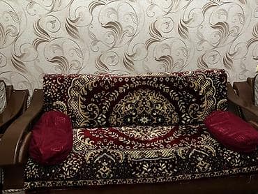 klasik divanlar: İşlənmiş, Klassik divan, 2 kreslo, Bazasız, Açılan — 2