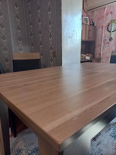 masa 2ci əl: Qonaq masası, İşlənmiş, Açılan, Taxta, Kvadrat masa — 1