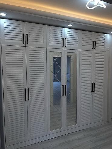 6 qapı, Güzgülü, Ağ, Açılan, Düz dolab