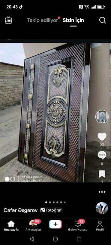 Напольные покрытия: Məhsul: Dəmir giriş qapıları - Material: qalın metaldan hazırlanmış — 4