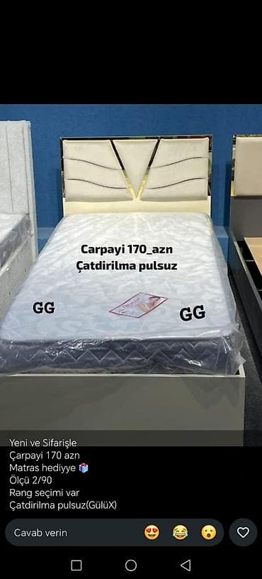 dosekler: Çarpayı – tək nəfərlik model - Qiymət: 170 AZN (1 ədəd) - Ölçü: 90×200 — 5
