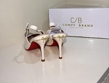 tufli: C/B Comfy Brand qadın ayaqqabısı – slingback stilettolar - Rəng: açıq — 2