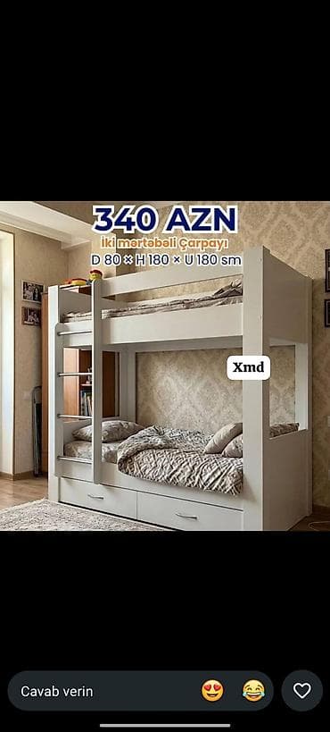 Oğlan və qız üçün, Yeni, Çarpayı, Siyirməli