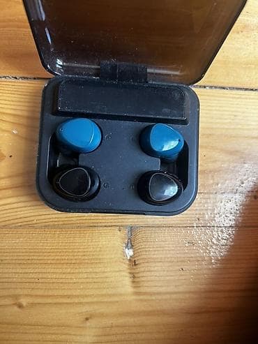 mikro qulaq: İşlənmiş Simsiz (Bluetooth) Qulaqcıqlar, AIR MUSIC, rəng - Mavi — 3