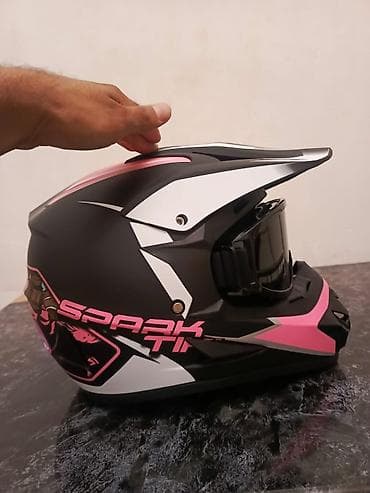 ulitka mator: Motokros/enduro üslubunda tam üzlü kask – SPARK TIKI dizaynı - — 2