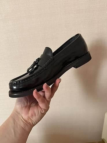 qara pp: Qara rəngli kişi loaferləri – kələfli tassel (saçaq) detallı klassik — 4