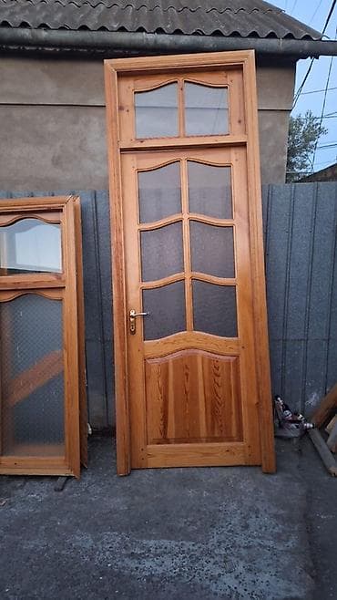 qapi avropa: Ağac qapı və pəncərə dəsti - Material: təbii ağac (şpon yox, masiv — 2