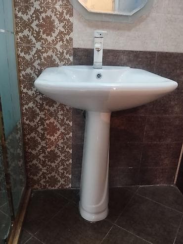 divarda yolka: Pilyastrlı ayaqüstü hamam lavabosu - Material: yüksək keyfiyyətli — 3