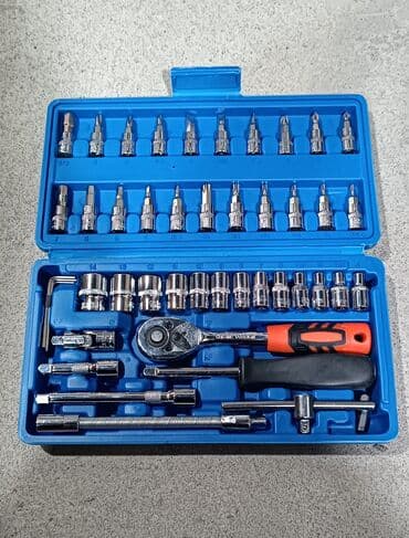 açar dəst: Yeni Açar dəsti ədəd: 46, Ünvandan götürmə, Ödənişli çatdırılma, Rayonlara çatdırılma — 6