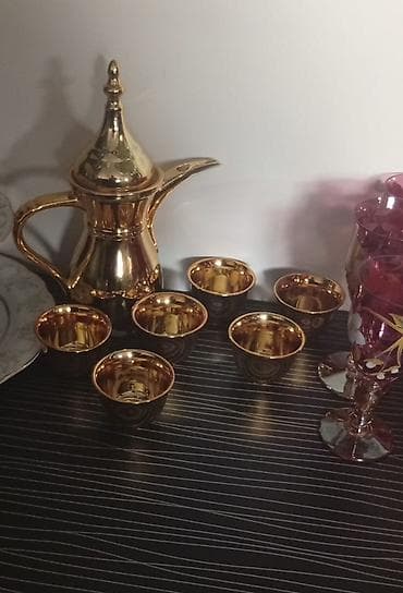 qızıl dəstləri: Кофейный набор, цвет - Золотой, Металл, 6 персон — 1