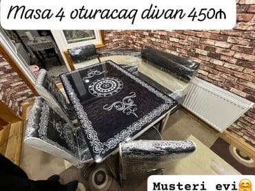 parçaların topdan satışı: Qonaq otağı üçün, Açılmayan, Dördbucaq masa, 4 stul — 2