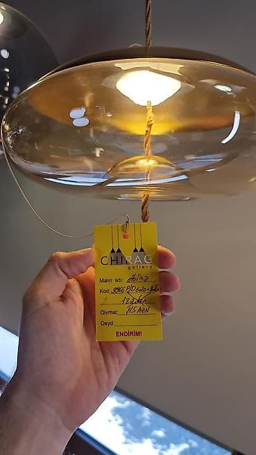 guzgu samdan: Çılçıraq, 1 lampa, Şüşə — 4