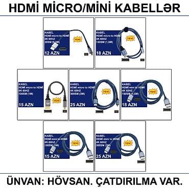 dvi kabel: HDMİ DVİ VGA Display Port Type-C USB Kabellər 📍Ünvan: Bakı şəh — 5