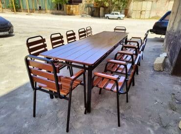 stol stul işlenmiş: Yeni, Kvadrat masa, 4 stul, Açılmayan, Stullar ilə, Taxta, Azərbaycan — 3