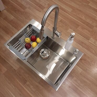 canaqlar: Yeni Kvadrat Mətbəx çanağı, Paslanmaz polad, Pulsuz çatdırılma — 3