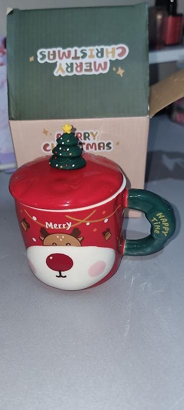 ad yazilan sekiller: Fincanlar, rəng - Qırmızı, Keramika, 1 əd — 1