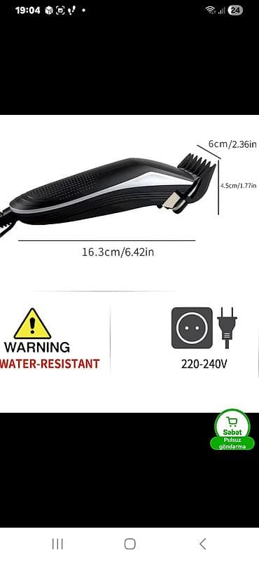 saç fen: Saç kəsim dəsti – şəbəkə ilə işləyən maşın Xüsusiyyətlər: - — 3