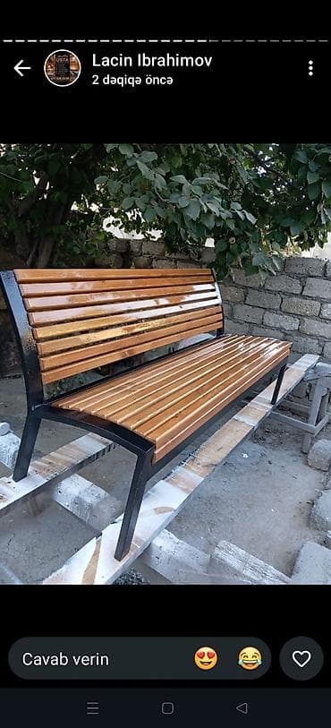 Metal karkaslı taxta skamya - İstifadə sahəsi: həyət, bağ, park lalafo.az -da Metal karkaslı taxta skamya - İstifadə sahəsi: həyət, bağ, park