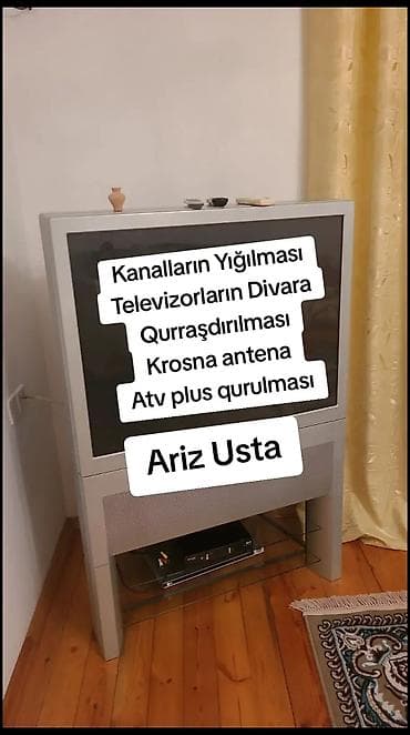 Televizor ustası kanalların yığılması televizorların divara