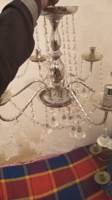 duz lampası: Çılçıraq, 6 lampa, Metal — 1