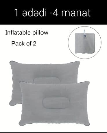 Şişmə yastıq – 2-lik dəst - Ölçü: 34 x 22 x 10 sm - Material: yumşaq