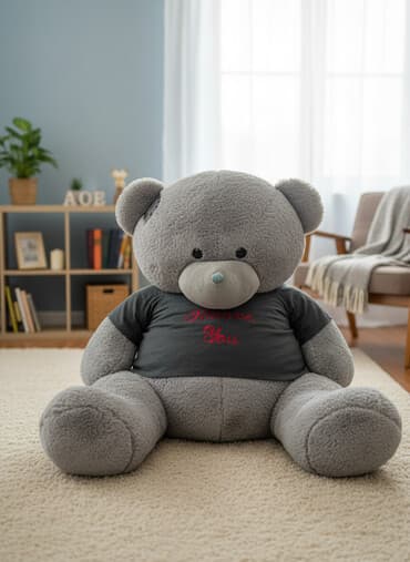 Böyük ölçülü yumşaq oyuncağ ayı - Rəng: Boz - Material: Yumşaq plyuş lalafo.az -da Böyük ölçülü yumşaq oyuncağ ayı - Rəng: Boz - Material: Yumşaq plyuş