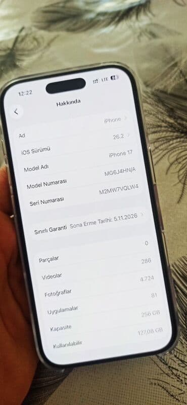 Apple iPhone: IPhone 17, 256 GB, Qara, Zəmanət — 2