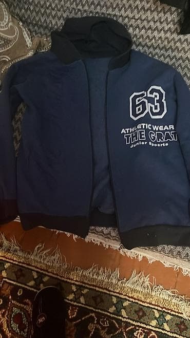 Bodi: Uşaq üçün idman üslublu kapüşonlu jaket. - Rəng: tünd mavi (qara — 1