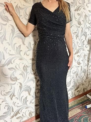 don: Qara uzun ziyafət geyimi - Model: Bədənə oturan, uzun ətəkli, balıq — 3