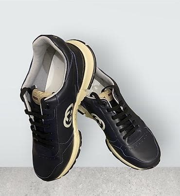 Şəxsi əşyalar: GUCCI kişi krossovkası - Rəng: Tünd göy üst, - Loqo“GUCCI” - — 4