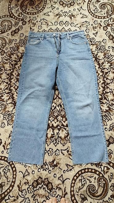 Denim şalvar dəsti 1) Klassik açıq mavi cins şalvar - Yüksək belə — 1