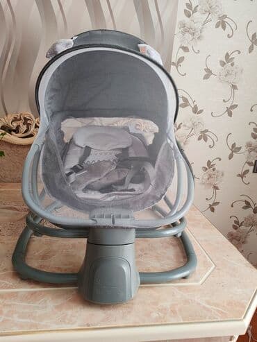 qidalandırmaq üçün uşaq stul yelləncək: Təzədən fərqlənmir. Elektrikli beşik/uşaq yelləncəyi - Rəng: boz - — 1