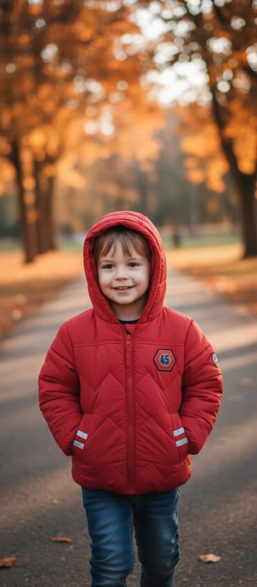 refle papagi: Uşaq üçün qış gödələyi - Rəng: qırmızı 1ya2defe geyinilib yenidi — 1