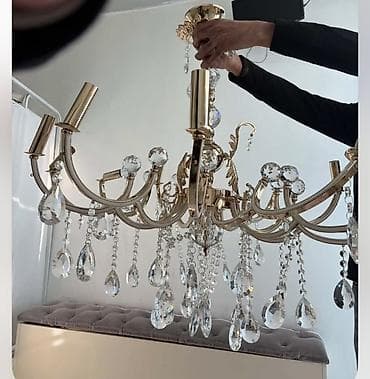 listur sekilleri: Çılçıraq, 8 lampa, Metal — 2