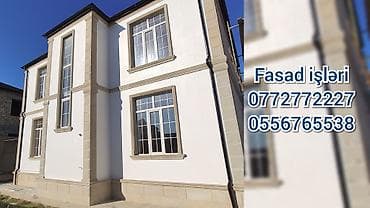 Fasadların boyanması fasad izolyasiyası, aqlay işləri və digər fasad